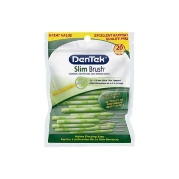 Dentek Slim Brush Interdentalrensere, 32 stk., ultratyndt 2,00-3,00 mm