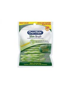 Dentek Slim Brush Interdentalrensere, 32 stk., ultratyndt 2,00-3,00 mm